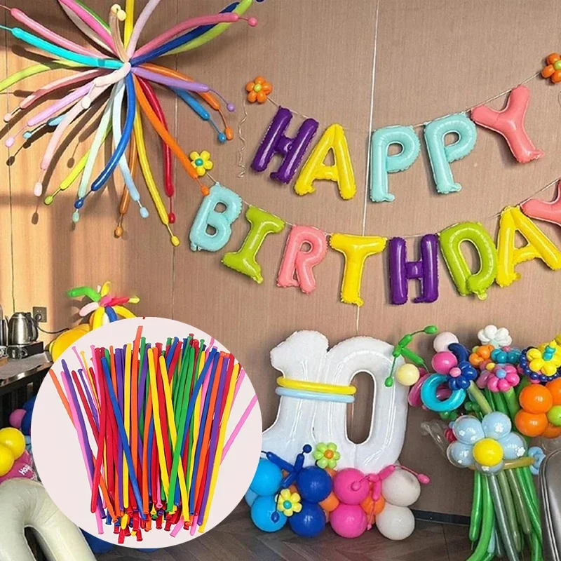 100/50/20Pc Fuochi D'artificio Colorati Palloncini Magia-Lunga Striscia di Lattice Ballon FAI DA TE Diverse Modellazione Per La Festa di Compleanno decorazione di nozze