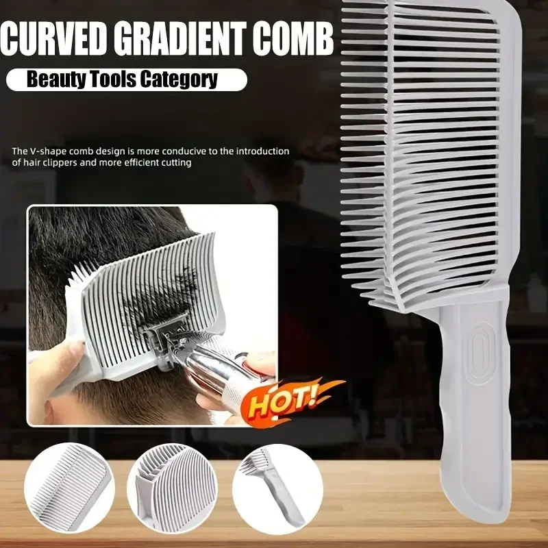 Peine para decoloración, cortadora de peluquero profesional, mezcla plana, peine para cortar cabello para hombres, cepillo para decolorar resistente al calor, herramienta de estilismo de salón