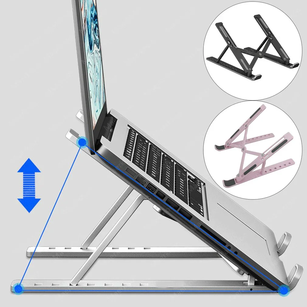 Soporte plegable portátil para monitor de ordenador, soporte ajustable para ordenador portátil, adecuado para accesorios de base para tableta de tamaño pequeño