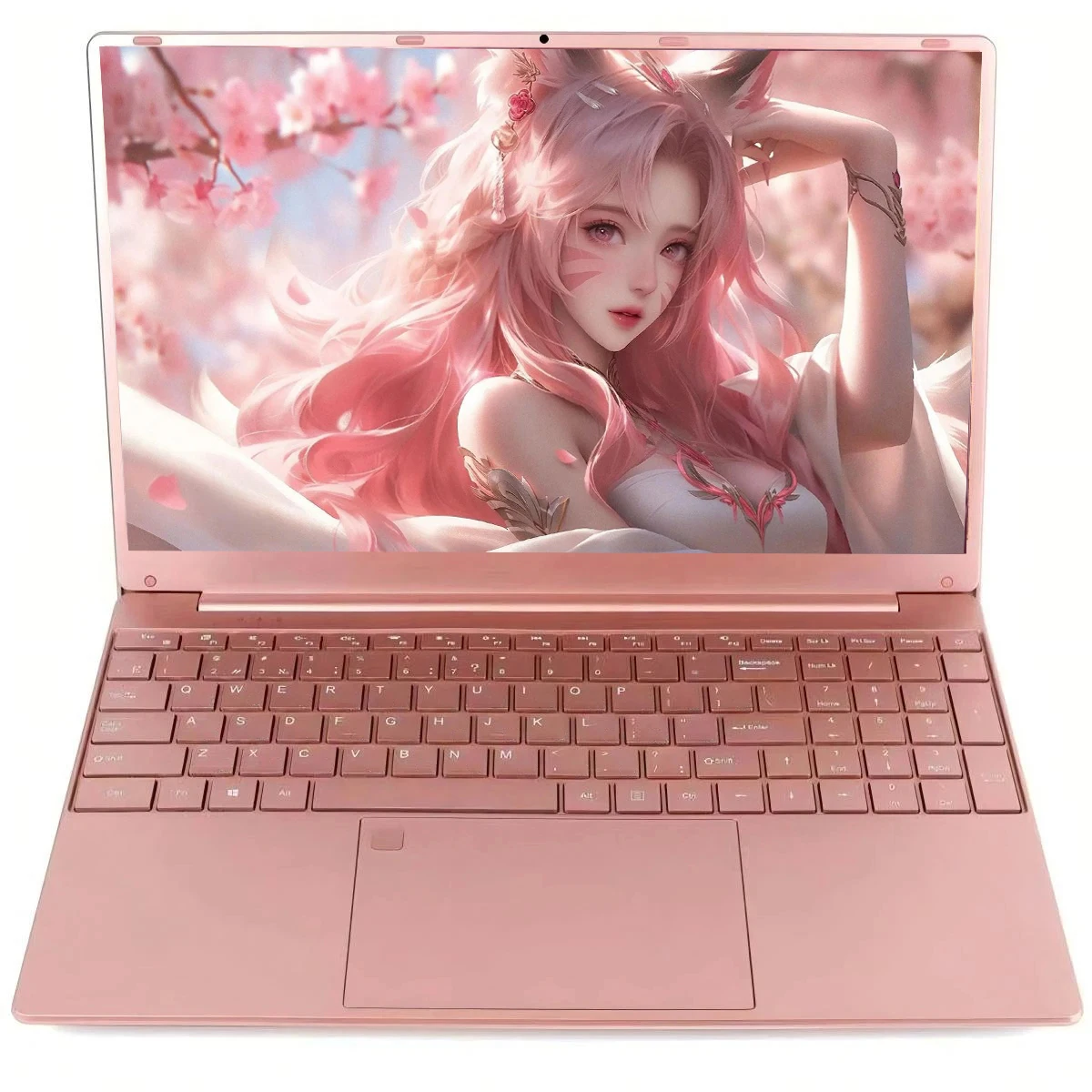 Laptop AKPAD Intel Celeron N5095 de 11.a generación Windows10/11, máximo 32 GB de RAM, 128 GB- 2 TB SSD, 2,4G/5G WiFi, BT, teclado rosa de estilo femenino