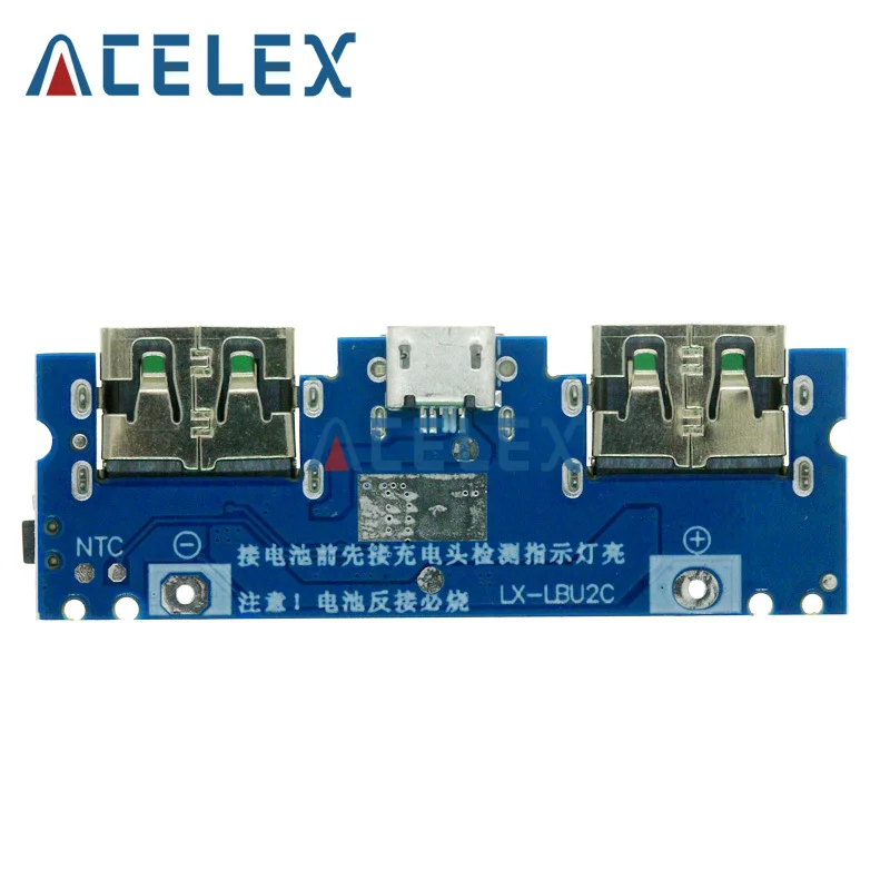 Micro/Type-C USB 5 В 2,4 А двойной USB 18650 Boost зарядное устройство для аккумулятора мобильный аккумулятор аксессуары для телефона DIY