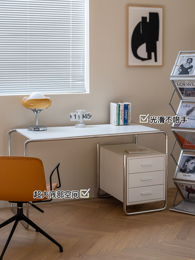 Mesa medieval personalizada do computador com gavetas, mesa home nórdica, celebridade do Internet, composição moderna do Ins