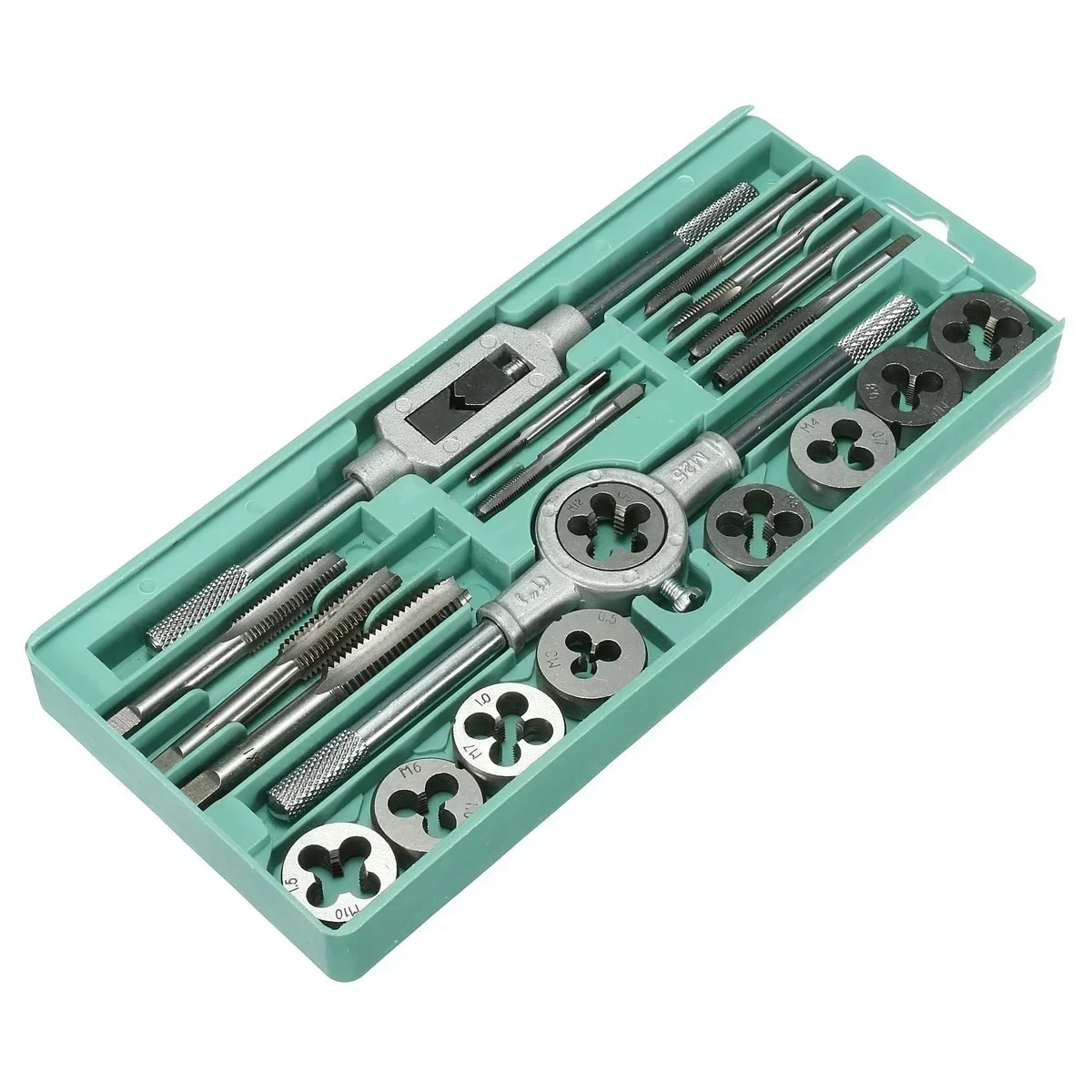 2025 Nuovo 8/12/20 Pz Maschio A Mano Metrico e Die Set Vite Filettatura Spine Dritto Conico Alesatore Strumenti M3-M12