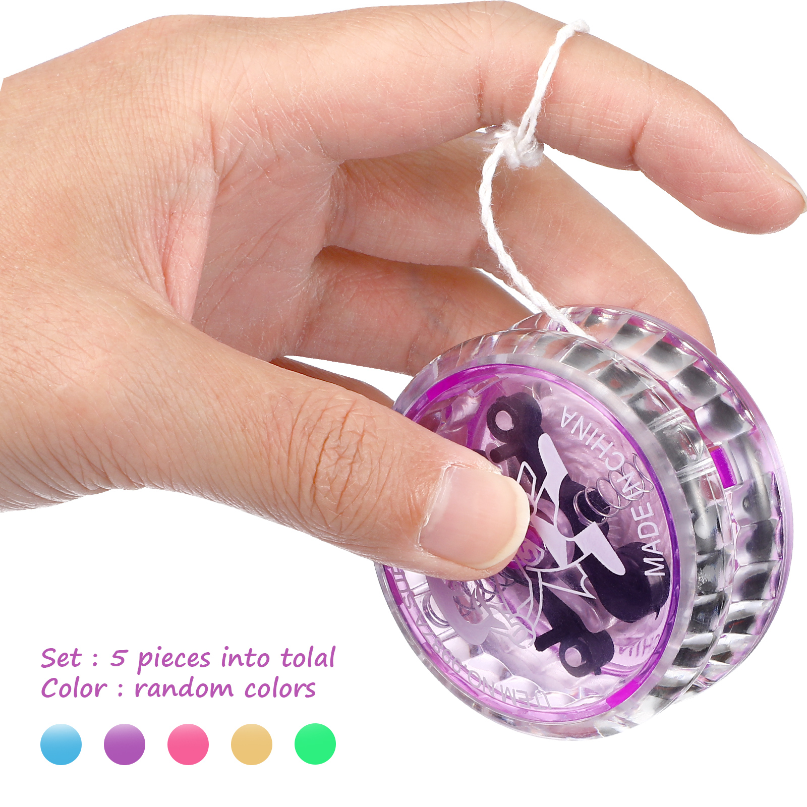 Bola luminosa LED Yoyo para crianças, brinquedo de tempo de jogo, brinquedos divertidos para crianças, aniversário light up, diversão, 3pcs