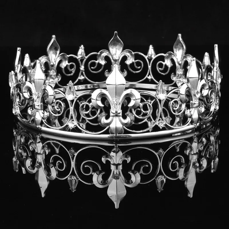 Bruiloft Kroon Goud Zilveren Kleur Strass Crystal Diadeem Koningin Kroon Prinses Tiara 'S Bruids Haar Sieraden Partij Haar Accessoires