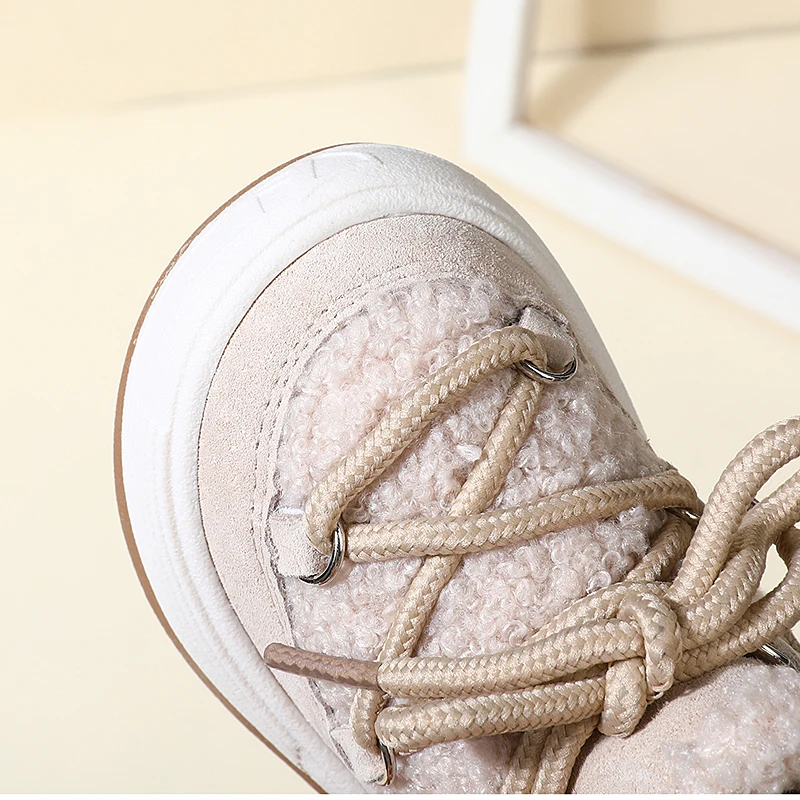 DIMI-Botas de felpa con suela de goma para bebé, zapatos cálidos para niños pequeños, a la moda, otoño e invierno, novedad