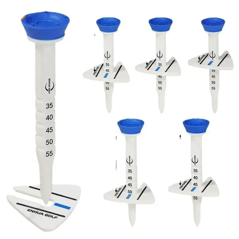 Rubber Golf Tees Adjustable Height  Durable Plastic Golf Tees  Aiming Direction Golf Training Ball Stand Outdoor