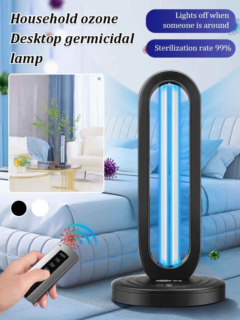 Desktop Folding Remote Control Ultraviolet Sterilization Lamp Desktop Ozone Sterilization Lamps 110V220V38W Ozone Sterilization