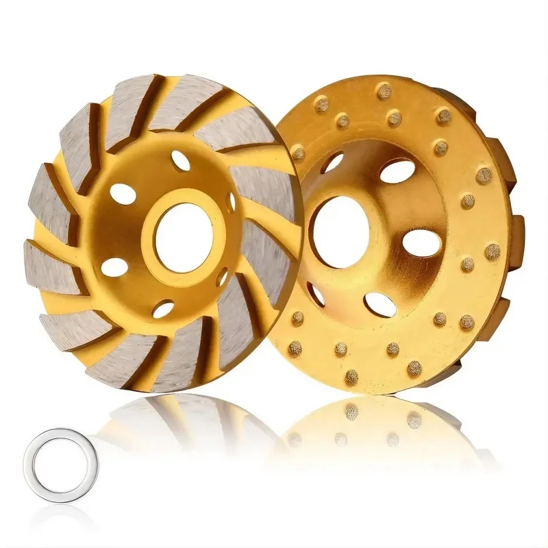4In meule diamantée HHS robuste Turbo rangée diamant meule disque meuleuse d'angle disque pour béton granit marbre