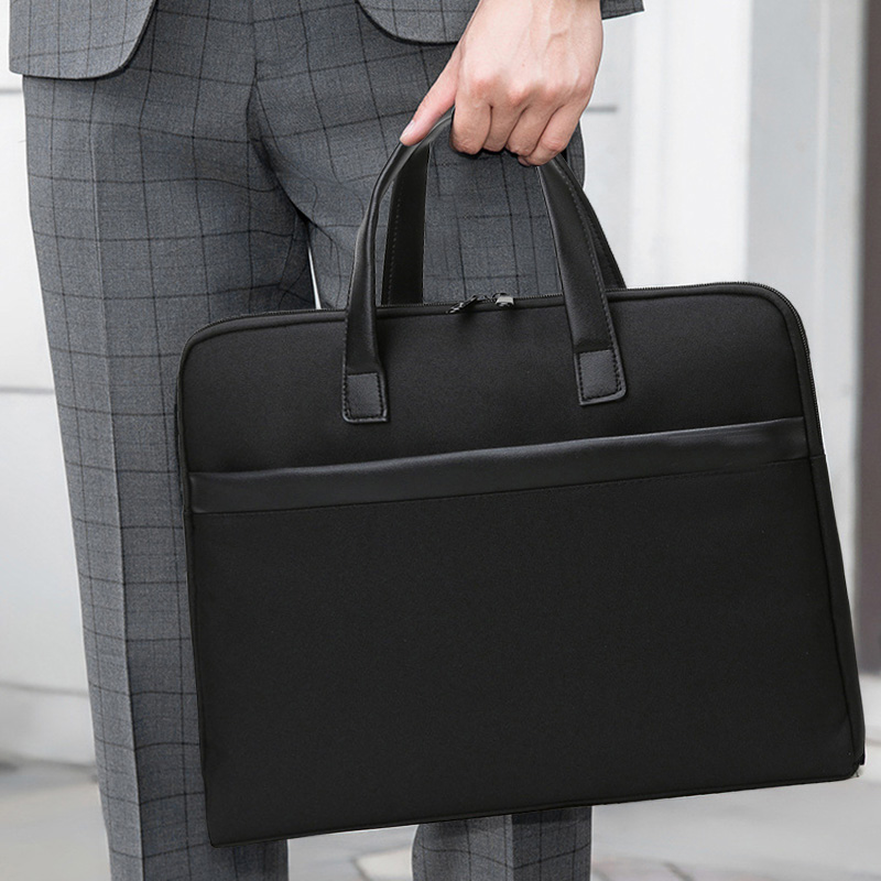 Maleta de negócios de grande capacidade para homens, bolsa portátil para trabalho de escritório, bolsa masculina Oxford para laptop, arquivo A4