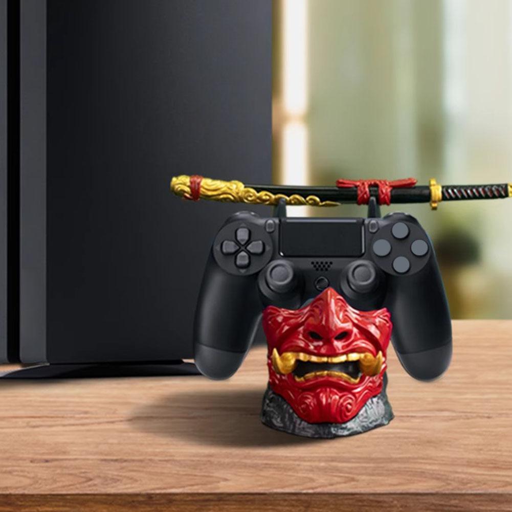 Para ghost de tsushima suporte do controlador de jogos gamepad titular controlador suporte de fone de ouvido para ps5/ps4 jogo accessorie