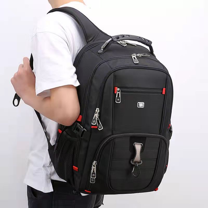 Tas Travel Bisnis Anti Maling Ransel Pria Ransel Laptop Mochila USB Pengisi Daya 15.6 17 Inci Ransel Tahan Air Ransel Swiss Pria