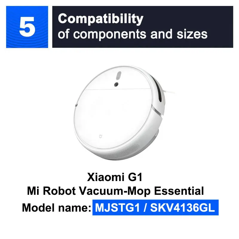 Para Xiaomi G1, Mi Robot Vacuum-Mop Essential, filtro Hepa, accesorios de robot aspirador, cepillo principal, cepillo lateral, paños de trapeador, repuestos para el hogar