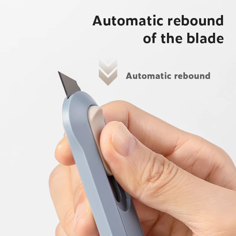 NUSIGN Portable Mini Paper Cutter Quality Artwork Knife Automatic Rebound Box Opener Pocket Cutter For Office School Supplies