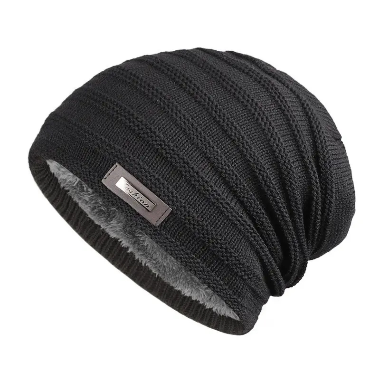 Men's Winter Warm Fleece Knitted Hat Outdoor Pullover Cap - Stay Cozy and Stylish in the Cold!