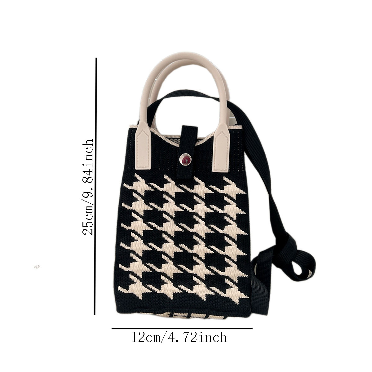 Gebreide Crossbody Telefoontas Modieuze Casual Handtas Verstelbare Schouderriem Kleine Niche Enkele Schouder Handtas
