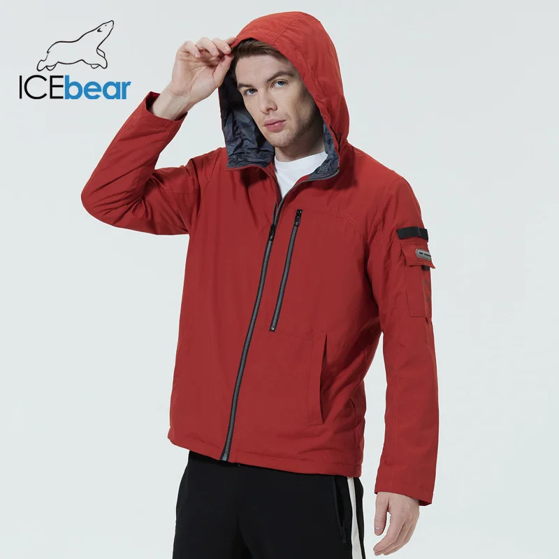 ICEbear 2023 männer kurze jacke herbst stilvolle mantel mit kapuze hohe-qualität männer marke kleidung MWC21601I