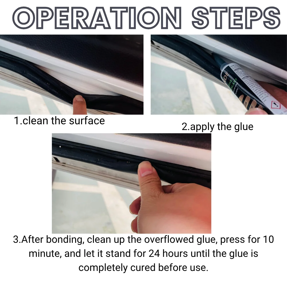 กระจกรถยนต์ทนอุณหภูมิสูง Window Sealant กาวกันน้ํากาวซีลรถยนต์สําหรับซ่อมตัวถังรถ