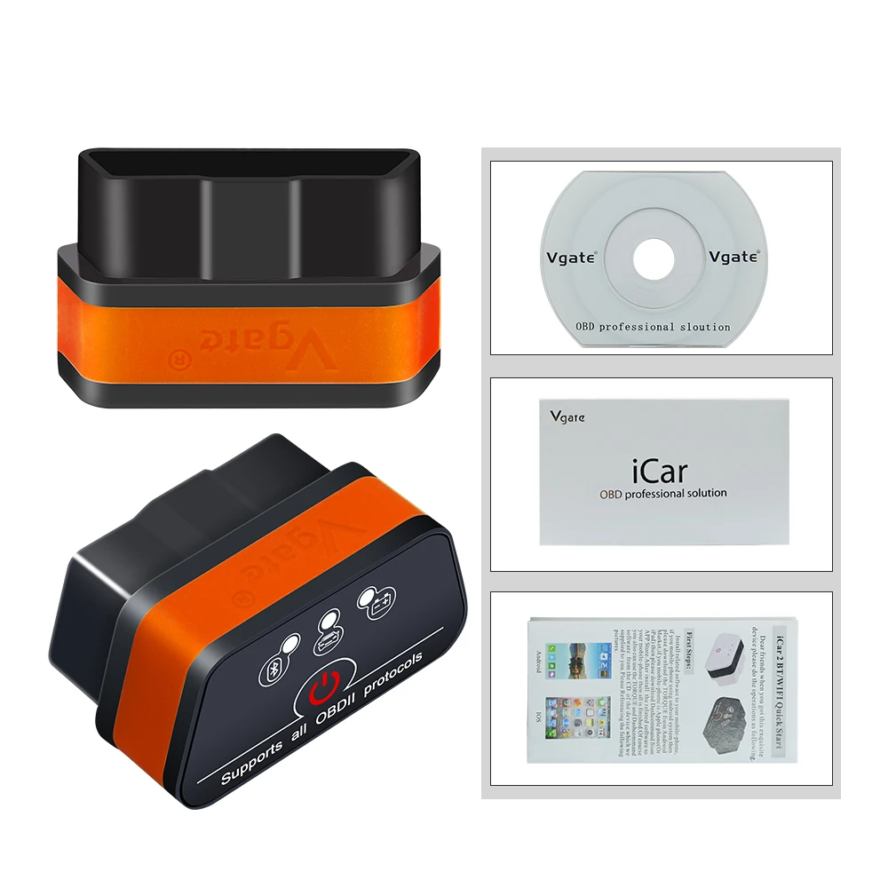 iCar2 ELM327 obd2 บลูทูธเครื่องสแกนเนอร์ elm 327 V2.1 obd 2 wifi icar 2 เครื่องสแกนเนอร์วินิจฉัยอัตโนมัติสําหรับ android/PC/IOS รหัส reader