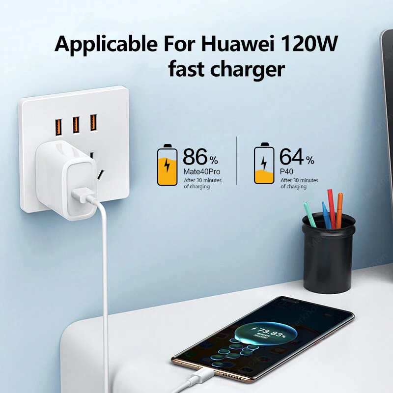 สายชาร์จเร็วแบบ Type C 10A 120W รองรับการชาร์จเร็วพิเศษ สายดาต้าถ่ายโอนข้อมูลความเร็วสูง สาย USB PD Type C ชาร์จเร็ว