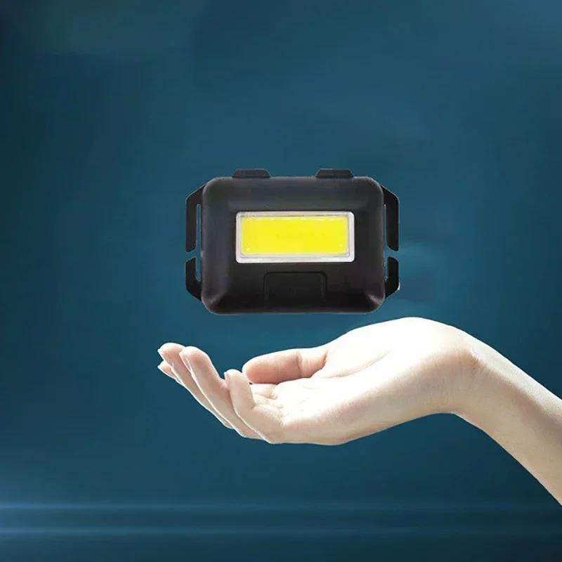 Mini faros Led para acampada, faros Cob portátiles, luz frontal impermeable con 3 modos de interruptor, luces Led, decoración navideña