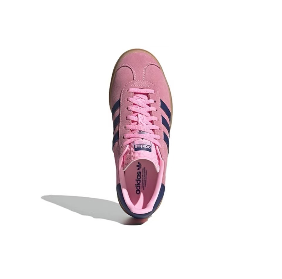 Adidas Gazelle Bold "Miami" ผู้ชายและผู้หญิงสเก็ตบอร์ด Unisex Casual Classic Low-Top Retro รองเท้าผ้าใบรองเท้า