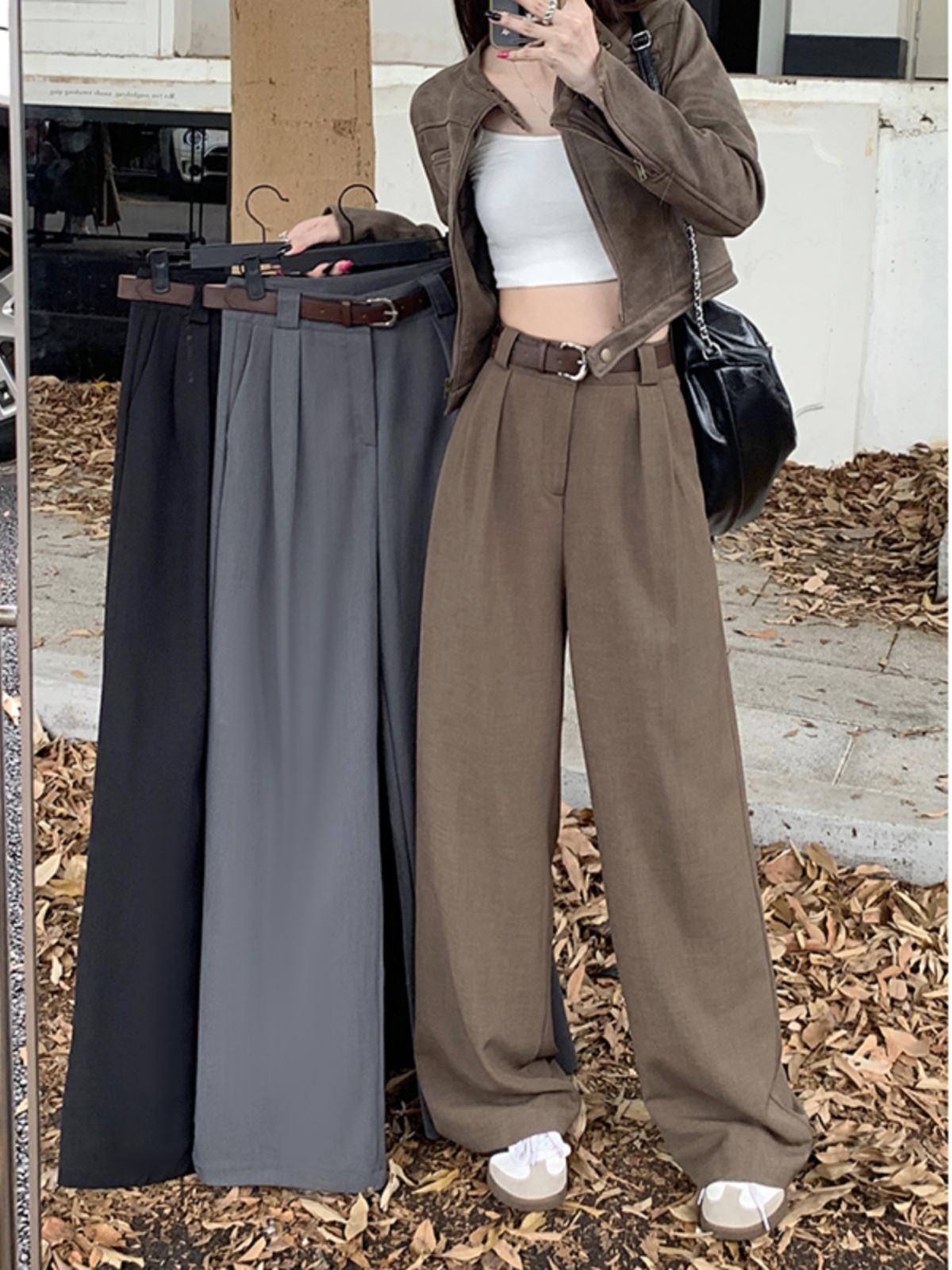 High Waist Loose Drapey Casual Pants Women's Summer 2025 New Sle Retro Versatile mat Personali Trousers