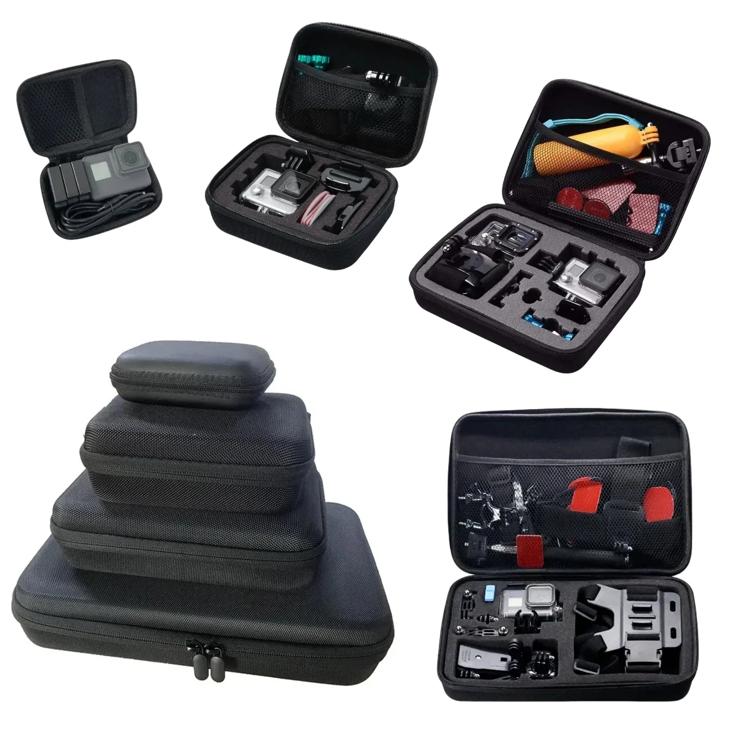 Storage Bag Shockproof Safe Box Portable Carrying Case for GoPro Hero 12 11 10 9 8 7 5 SJCAM AKASO DJI Action Camera Accessories