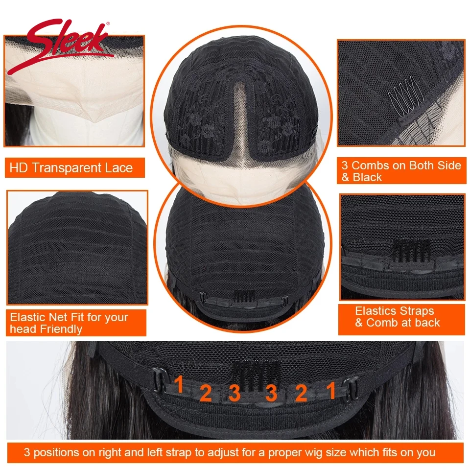 P4/27 Và Màu Cam Brasil Thẳng 13*4 T Ren Tóc Giả Bob Kiểu Dáng Đẹp Bob Tóc Giả Remy Con Người tóc 220% Mật Độ Ren Bob Tóc