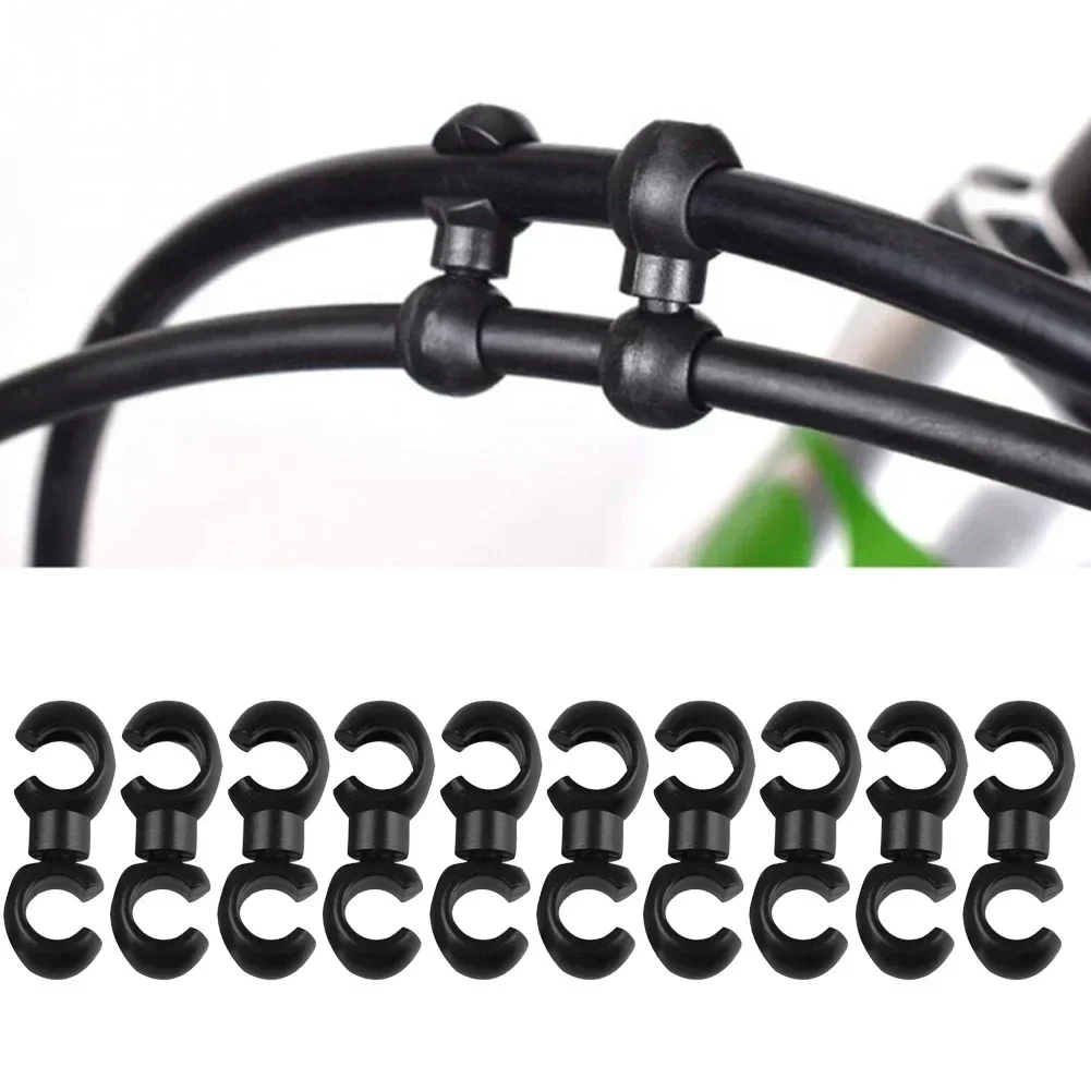 10-50 pcs Rotatable Bicycle Cable Clips - MTB Derailleur Shift Line Pipe Buckles for Bike Organization