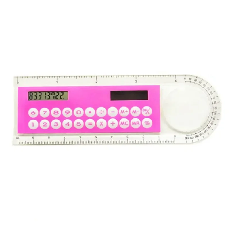 10cm Ruler Calculator Solar Power Card Mini Calculation Student Arithmetic Multifunctional Calculator Computer Digital Caliper