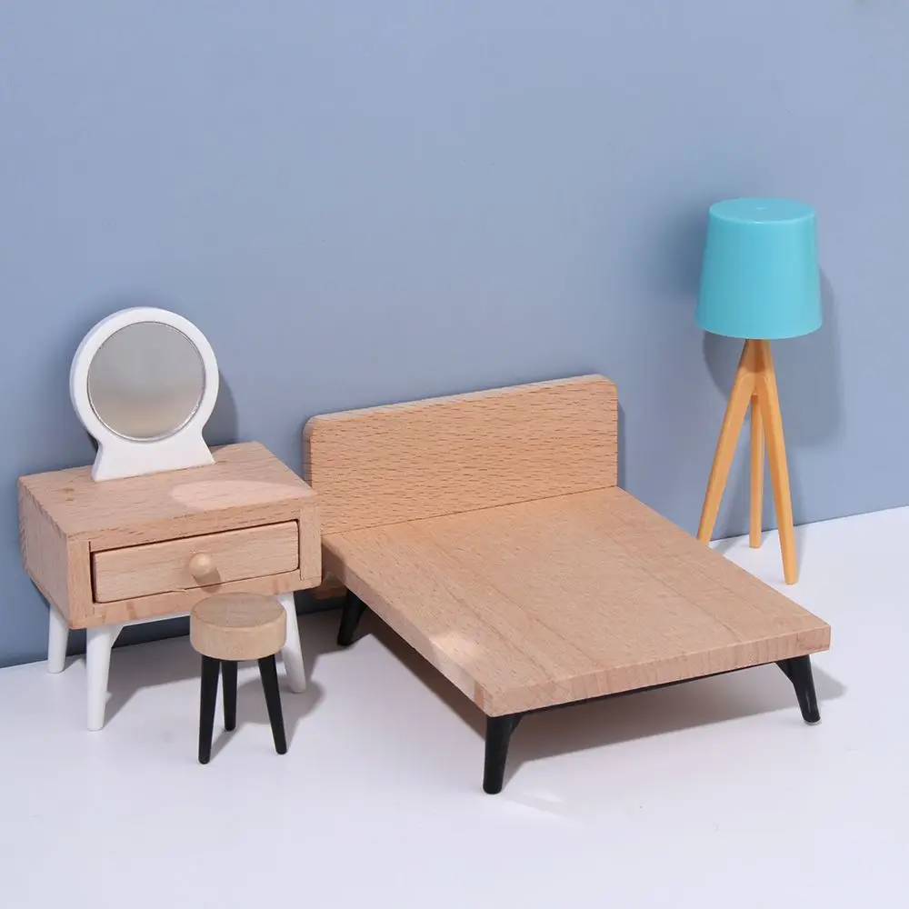 Tỉ Lệ 1:12 Nhà Búp Bê Thu Nhỏ Đồ Nội Thất Ghế Sofa Giường Tủ Quần Áo Tủ Tivi Mini Đồ Mặc Cảnh Mẫu Chơi Nhà Micro Phong Cảnh