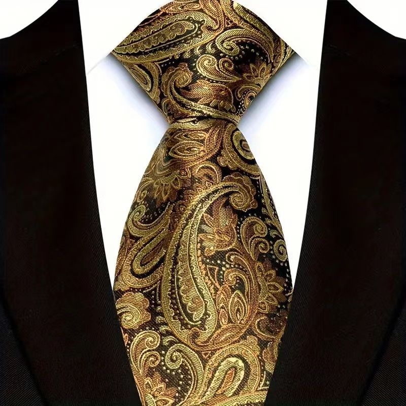 Luxe 8 Cm Heren Stropdas Bruin Oranje Kleur Dot Strepen Stropdassen Voor Man Bruidegom Jacquard Geweven Stropdas Voor Business bruiloft