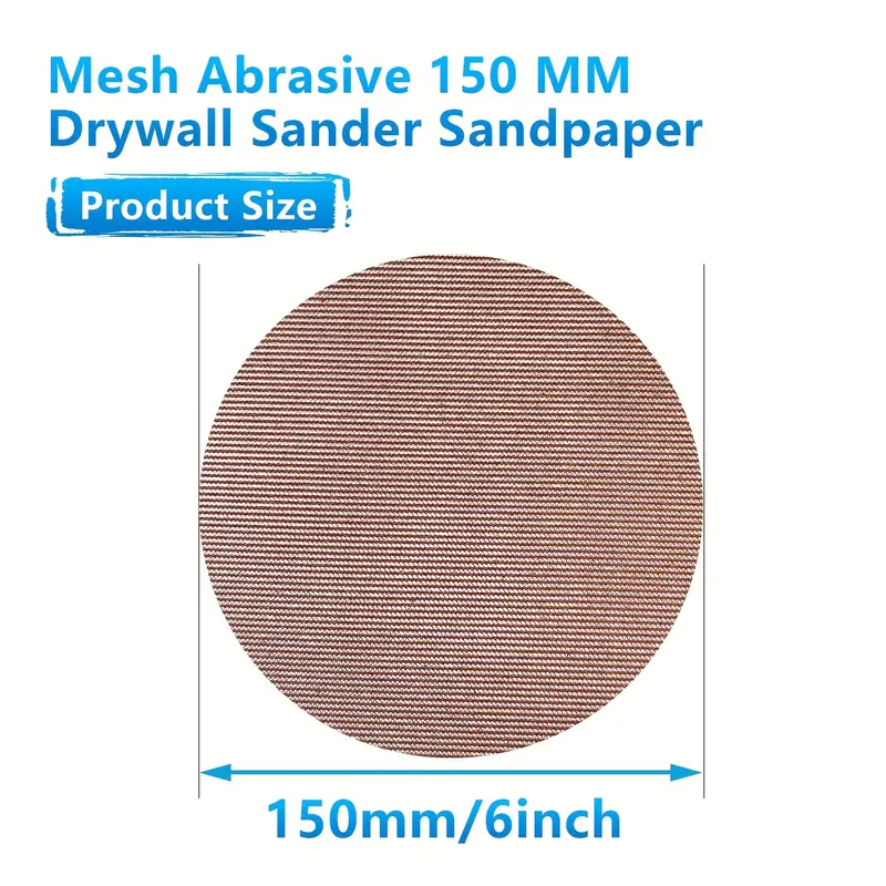 15Pcs 6-inch 150mm Round Grid Abrasive Dust-Free Anti-Jam Sand Disc - 60-600 Grit for Efficient Dust Removal - Ideal for Detaili
