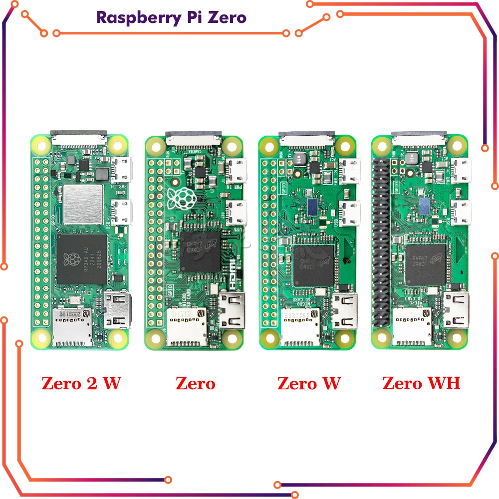 Raspberry Pi Zero 2 Вт / W / WH / 2WH WIFI Bluetooth-плата с процессором 1 ГГц 512 МБ ОЗУ Raspberry Pi Zero Версия 1.3