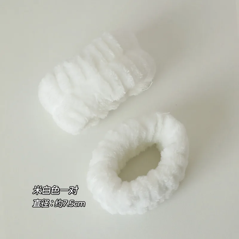 Faixa de lavagem de pulso de microfibra toalha de lavagem de pulso banda scrunchies para lavar o rosto absorvente faixa de suor de pulso para mulher bandana