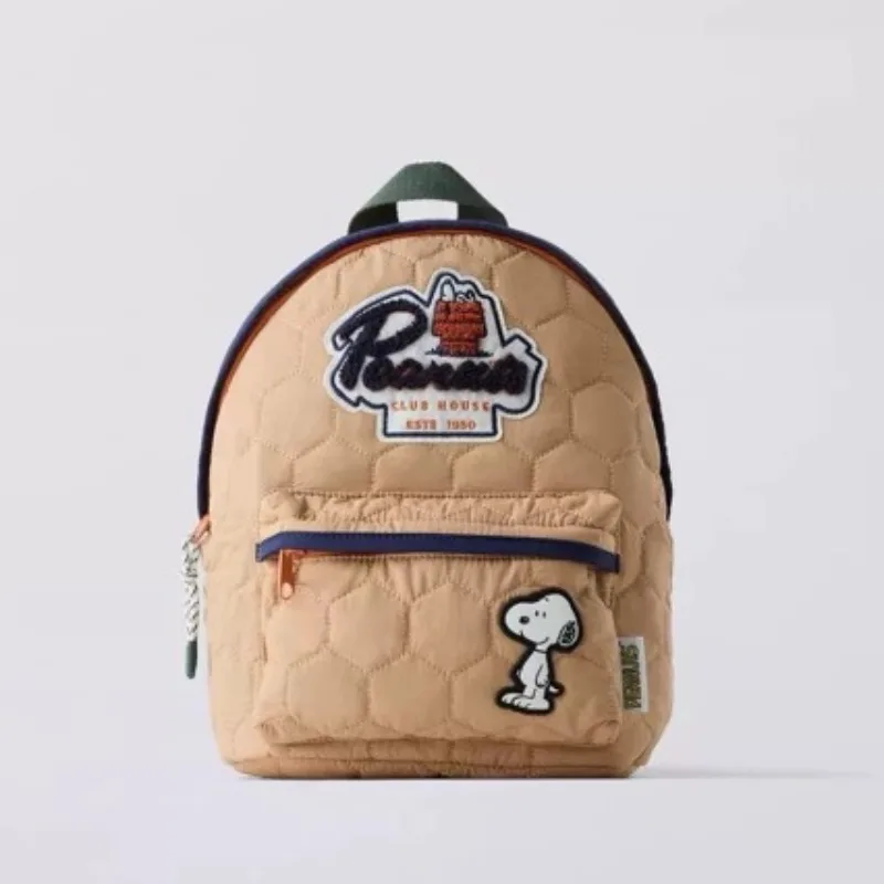 2025 verão novo amendoim comic snoopy impressão mochila infantil jardim de infância 3-6 anos de idade meninos e meninas mochila
