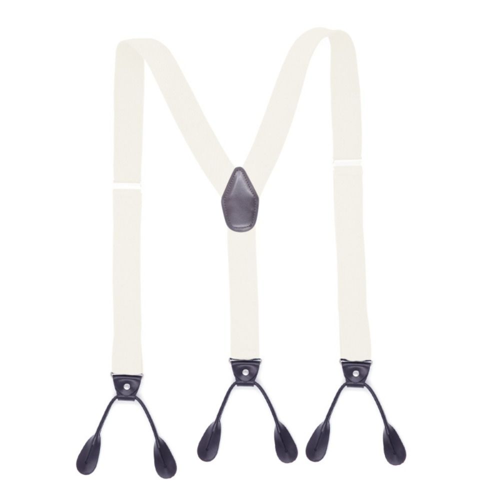 Aparado em couro Y chaves para homens e mulheres, extremidade do botão, suspensórios, cintas elásticas, correias para calças, cinto ajustável, clipe de alça