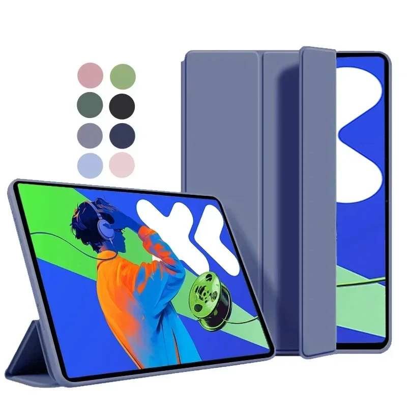 Для Lenovo Xiaoxin Pad Pro 12,7 12 7 2025 Чехол Магнитная складная подставка из искусственной кожи Мягкая задняя крышка из ТПУ для Xiaoxin Pad Pro 12,7 дюймов 2023