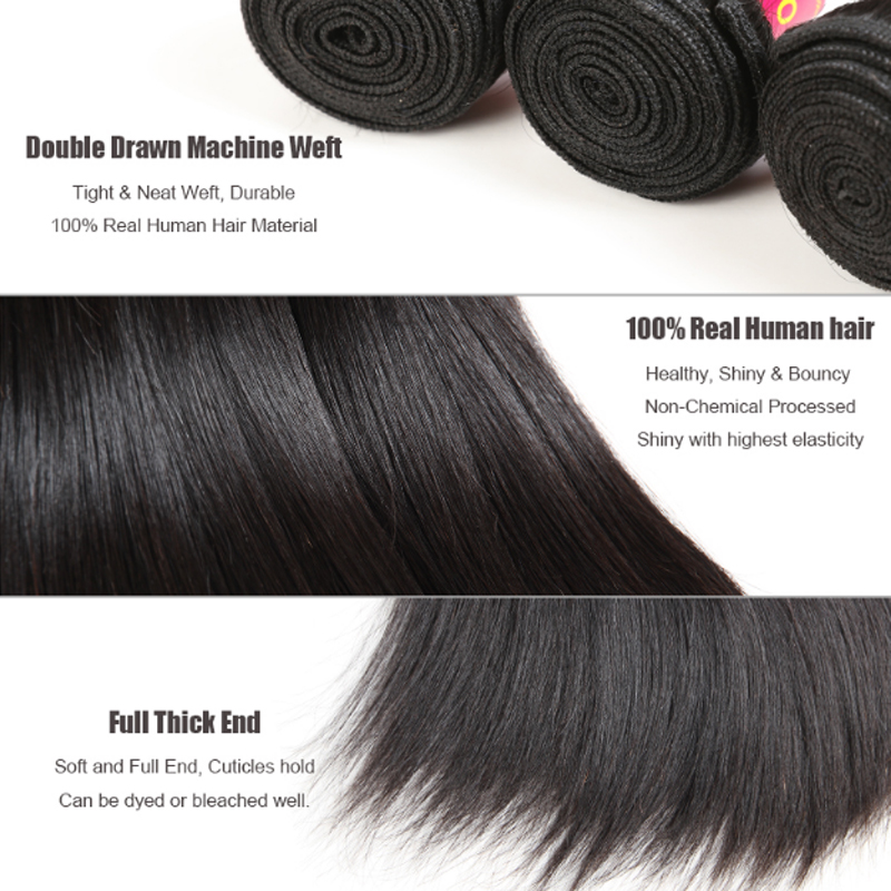 女性のための滑らかな生のバージン人間の髪の毛の織り,未処理,1つの提供者,漂白されたブラジルのバージン,レミーの髪のよこ糸