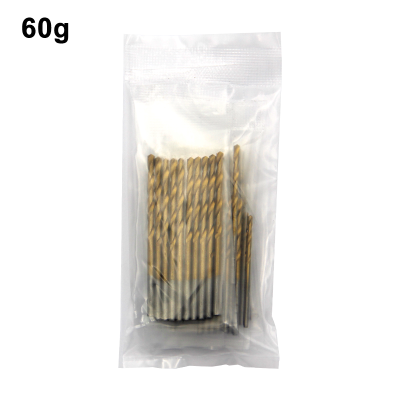 Set di punte elicoidali placcate in titanio da 50 pezzi 1-3mm piccola punta da trapano trapano elettrico strumento trapano per lavorazione del legno fai da te e punta da trapano aperta