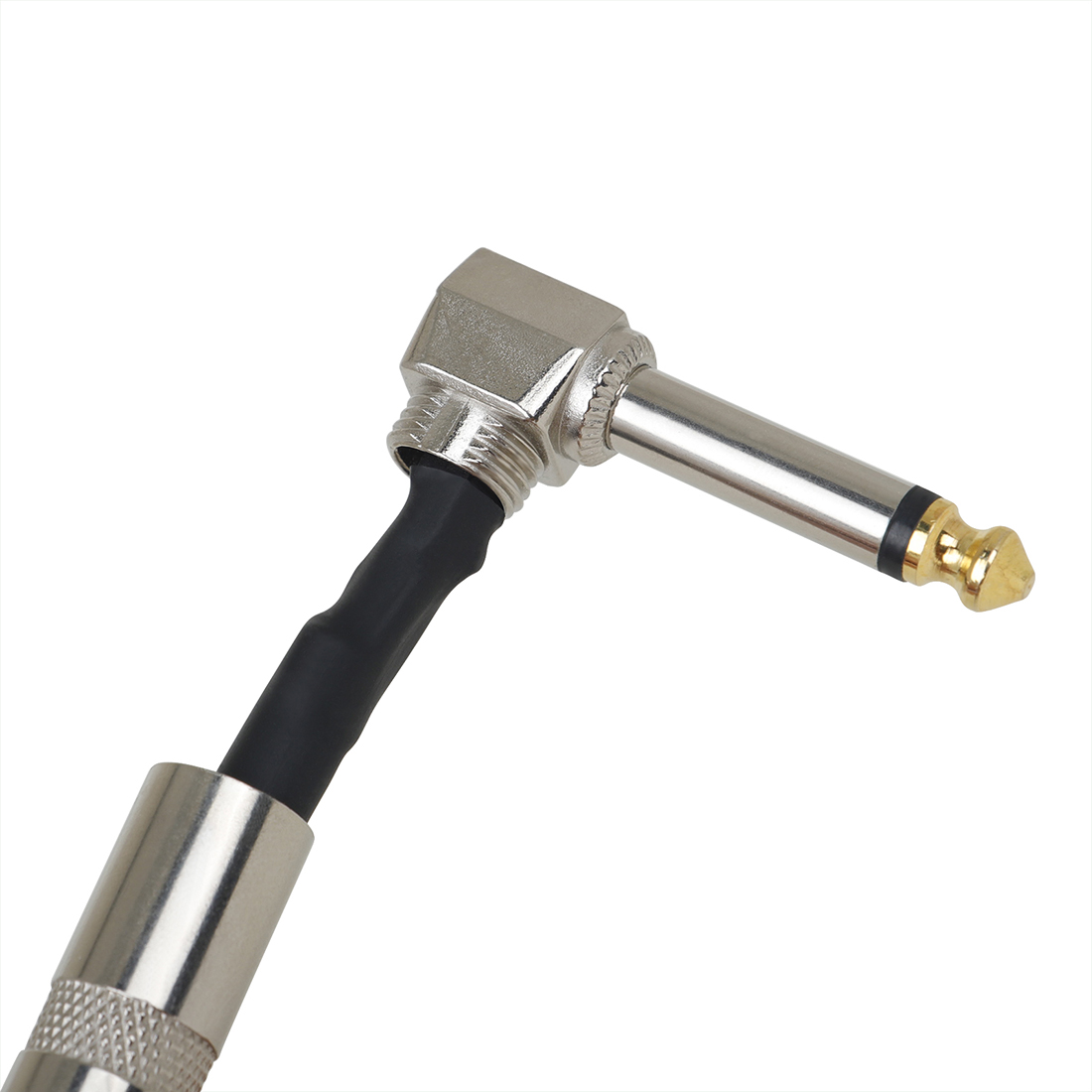 Cable de efectos de guitarra 15/30/50cm Cable de Pedal instrumentos Cable de conexión 6,35 Cable de efecto de guitarra eléctrica cabeza de Metal accesorio de guitarra