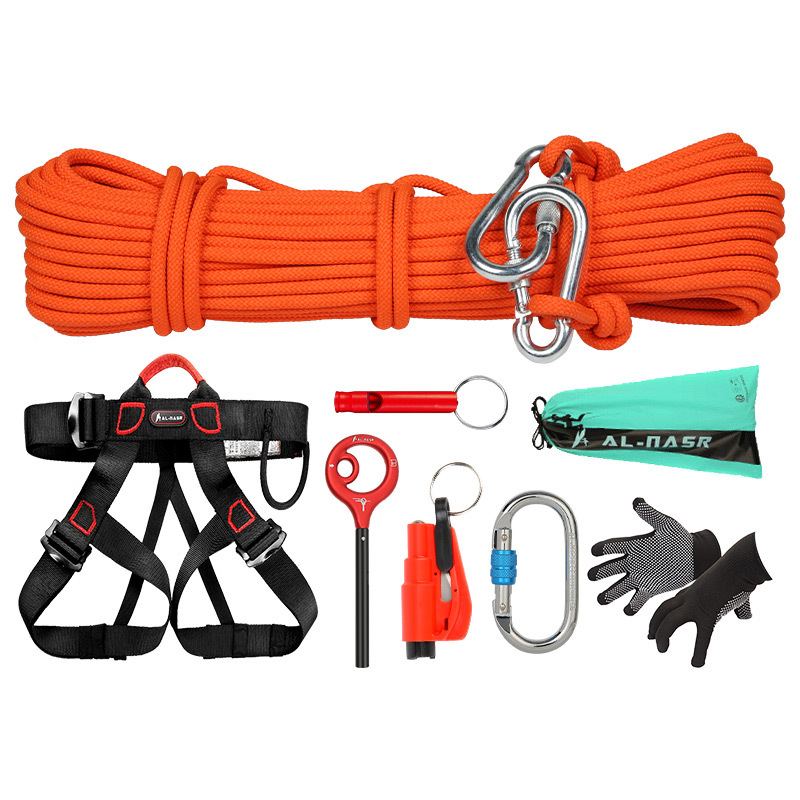 High Rise Emergency Escape Rope Set Fire Rope Household Fire Rescue Rope Earthquake Survival Rope Descent Device