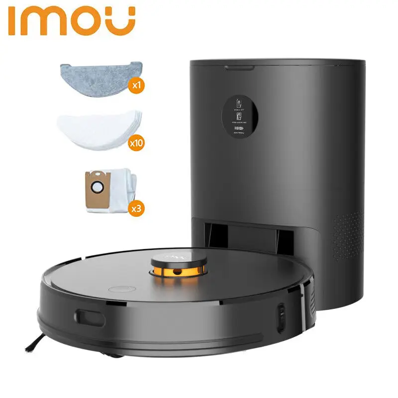 [Überholte Produkte] imou 3 in 1 Roboter Staubsauger mit Mopp 3l Selbst entleerung station Lidar Navigation Teppich Boost