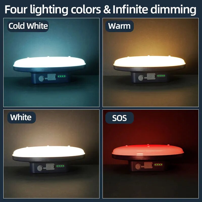 Luces de Camping recargables MOSLIGHTING, linternas de tienda de campaña de succión magnética para exteriores, mantenimiento, luces de emergencia altas, USB