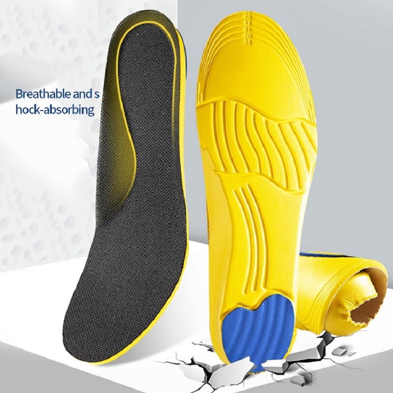 Palmilhas esportivas para homens e mulheres, palmilhas macias e respiráveis para corrida, almofada de gel de silicone, cuidados ortopédicos, palmilhas de eva