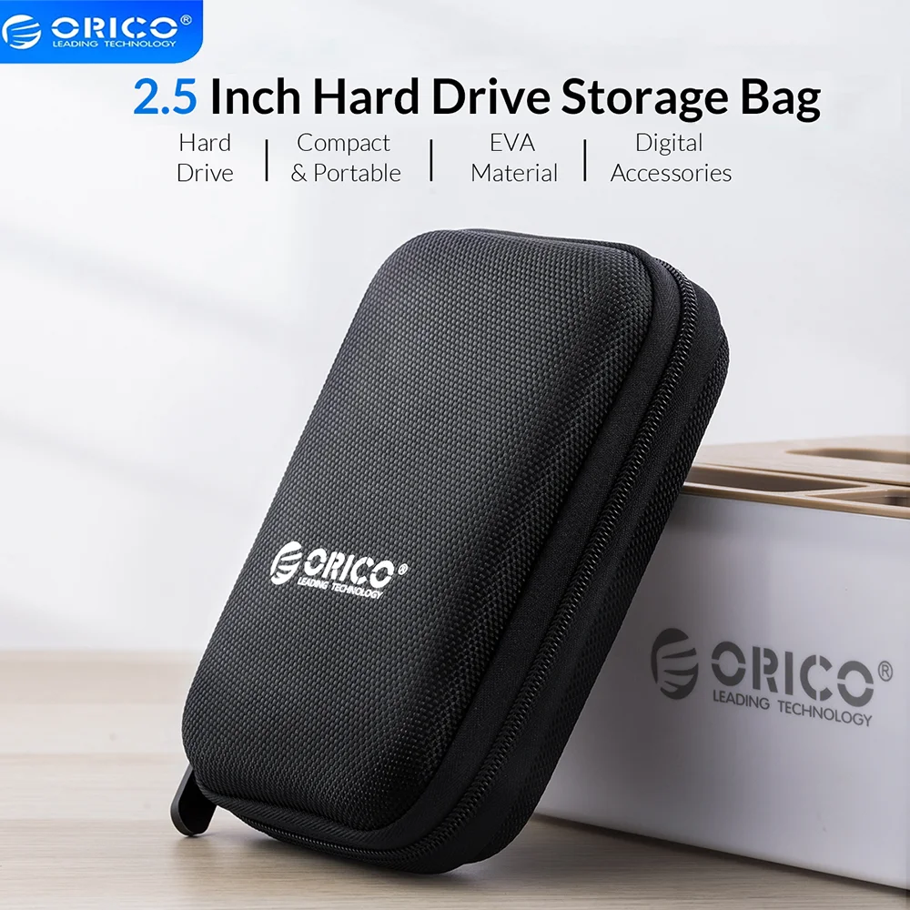 ORICO 2,5-дюймовый чехол для жесткого диска/SSD, сумка для жесткого диска для внешнего портативного жесткого диска, чехол для хранения, защита черного/красного/синего цвета