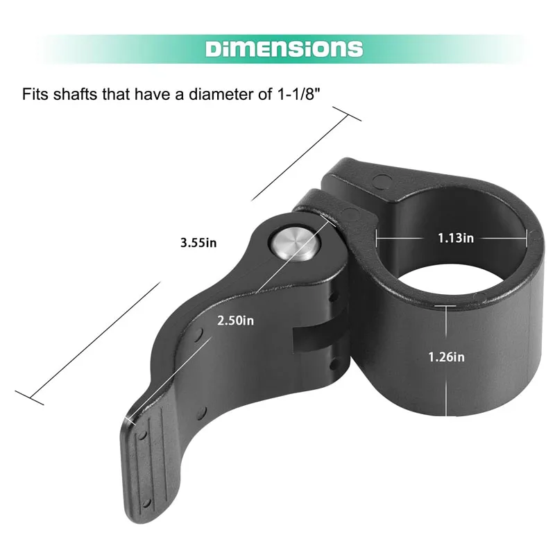 Colar de profundidade de controle manual 2991521 - Colar de ajuste de profundidade de bloqueio de câmera - Serve para motor de pesca Minn Kota - Serve para eixo de diâmetro de 1-1/8"