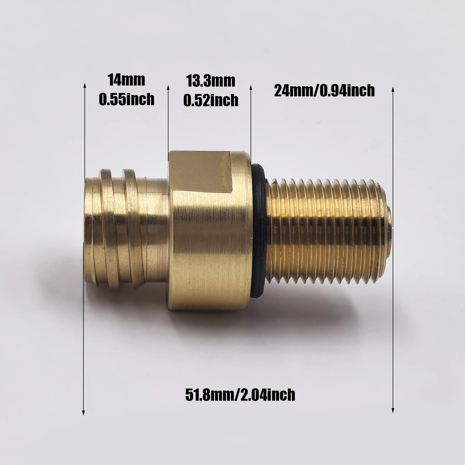 Soda Water Accessories Tank Cylinder Without Valve Adapter Refill Input M18*15 Output TR21-4 Solid Brass Alloy Filling Station