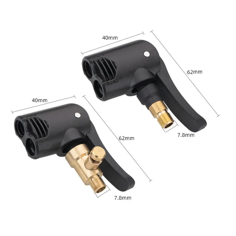 1 conjunto de adaptador de mangueira de bico de bomba de bicicleta bomba inflável para bicicleta moto mandril de ar inflator válvula conector acessórios automotivos